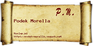 Podek Morella névjegykártya